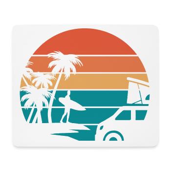 surfer surfing gift sport surfing man woman - Mouse Pad (horizontal) - white - Front