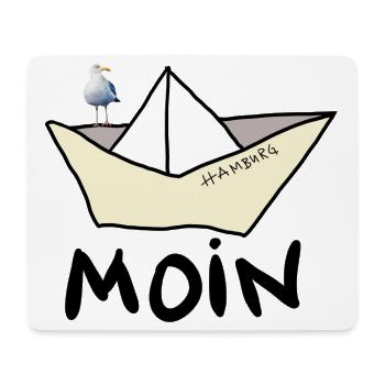 Hamburg Papierboot Küstenpoetik - Mousepad (Querformat) - Weiß - Vorne