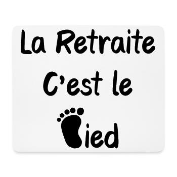 La retraite c'est le pied humour - Tapis de souris (format paysage) - blanc - Devant