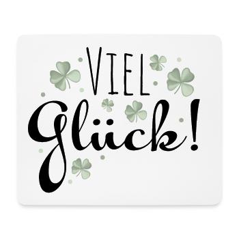 Viel Glück Glueck ! Kleeblätter - Mousepad (Querformat) - Weiß - Vorne