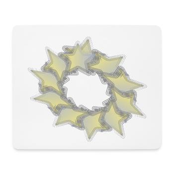 Muster Sternenkreis effect - Mousepad (Querformat) - Weiß - Vorne