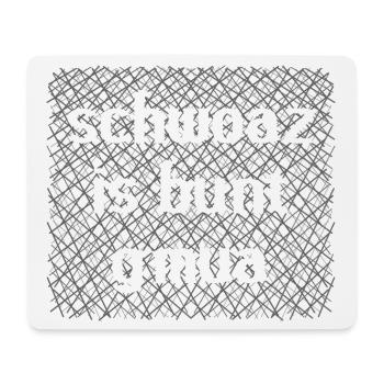 Schwoaz is colorful gmua - black is colorful enough - Mouse Pad (horizontal) - white - Front