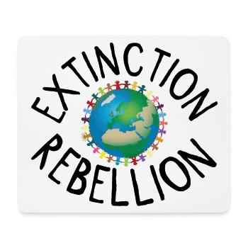 Extinction Rebellion Human Necklace black - Mouse Pad (horizontal) - white - Front