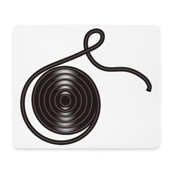 schwarze Lakritze als Schnecke gerollt. - Mousepad (Querformat) - Weiß - Vorne