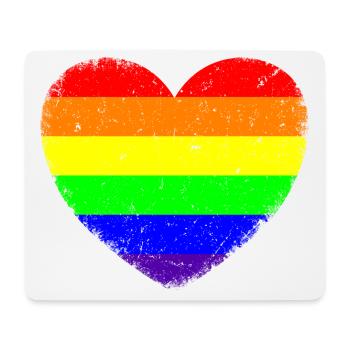 LGBTQ Heart | In vintage style - Mouse Pad (horizontal) - white - Front