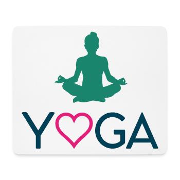 Yoga - Tapis de souris (format paysage) - blanc - Devant