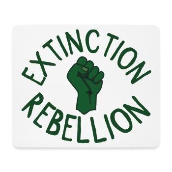 Extinction Rebellion Faust grün - Mousepad (Querformat) - Weiß - Vorne
