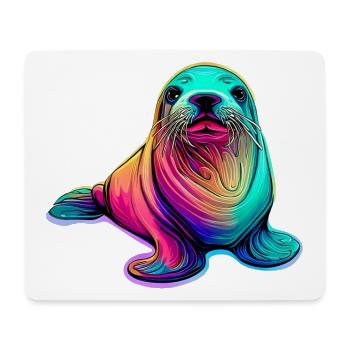 Siegel - Mousepad (Querformat) - Weiß - Vorne