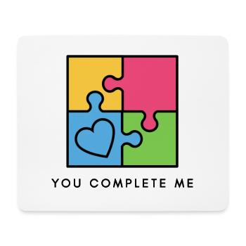 You Complete Me True Love Valentine's Day - Mouse Pad (horizontal) - white - Front