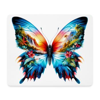 Schmetterling - Mousepad (Querformat) - Weiß - Vorne