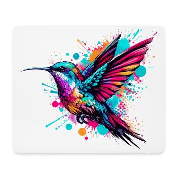 Colibri - Tapis de souris (format paysage) - blanc - Devant