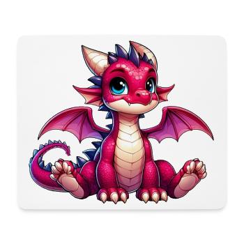 Dragon - Tapis de souris (format paysage) - blanc - Devant