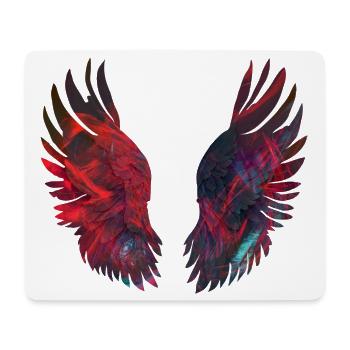 Leuchtende Feuerflügel - Mousepad (Querformat) - Weiß - Vorne