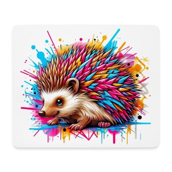 Igel - Mousepad (Querformat) - Weiß - Vorne