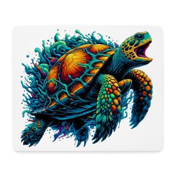 Turtle - Mouse Pad (horizontal) - white - Front