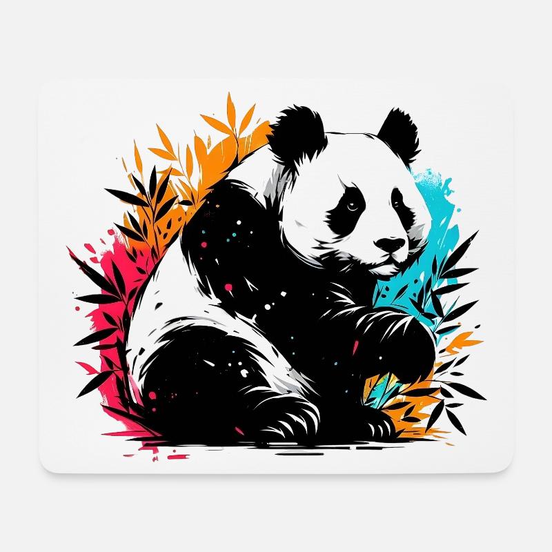 Panda - Mousepad (Querformat) - Weiß