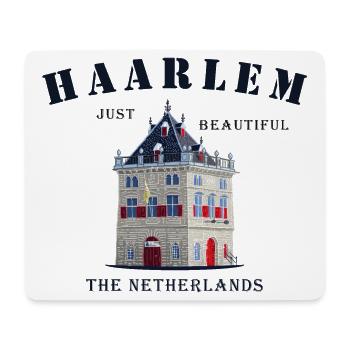 Haarlem Fassade De Waag, Niederlande Handzeichnung - Mousepad (Querformat) - Weiß - Vorne