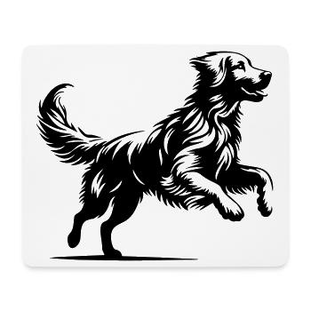 Golden retriever - Tapis de souris (format paysage) - blanc - Devant