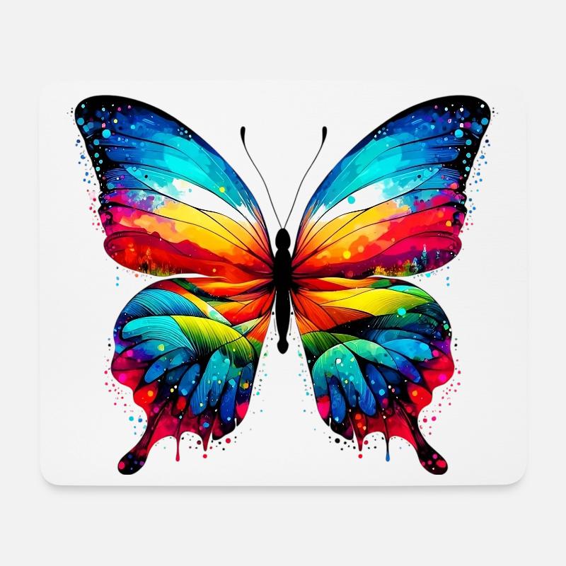 Butterfly - Mouse Pad (horizontal) - white