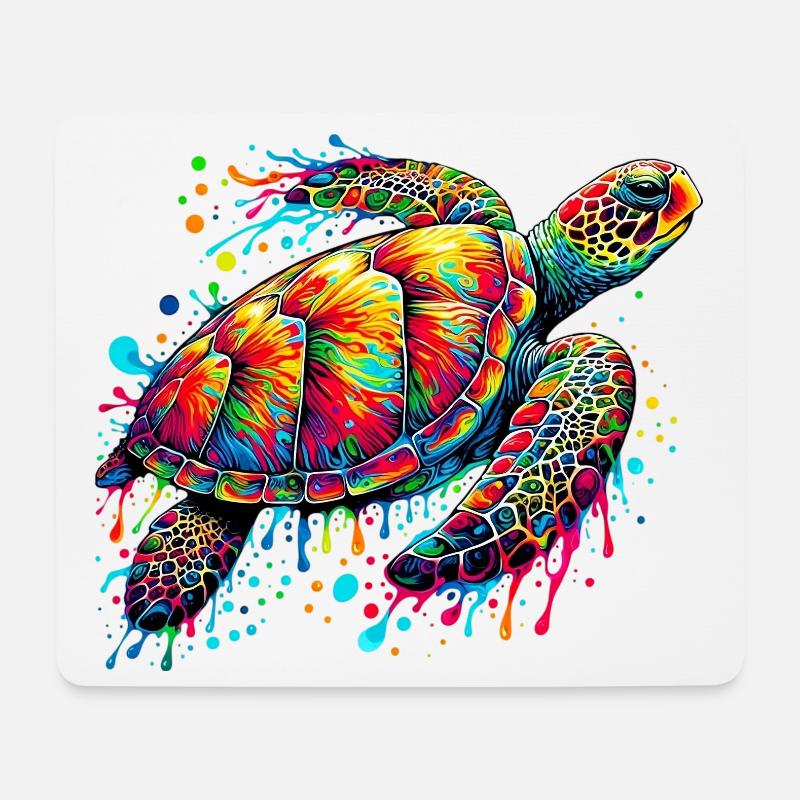 Schildkröte - Mousepad (Querformat) - Weiß