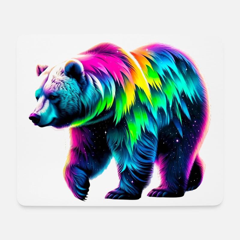 Bär - Mousepad (Querformat) - Weiß