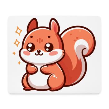 Mignon petit écureuil - Tapis de souris (format paysage) - blanc - Devant