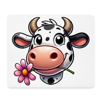 Vache - Tapis de souris (format paysage) - blanc - Devant