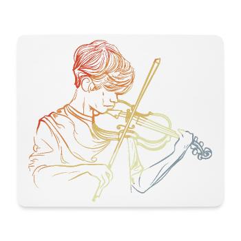 Violinist Boy - Mouse Pad (horizontal) - white - Front