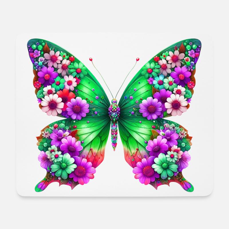 Schmetterling - Mousepad (Querformat) - Weiß