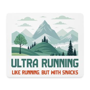 L’ultra running, comme la course à pied mais avec des collations - Tapis de souris (format paysage) - blanc - Devant