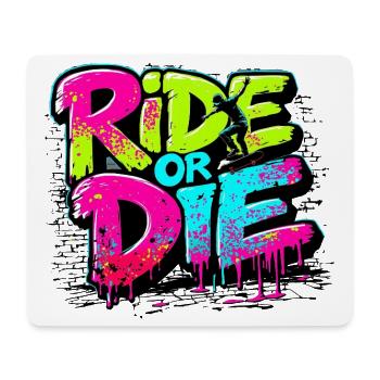 Motif de skateboard vibrant avec explosion de couleurs - Tapis de souris (format paysage) - blanc - Devant
