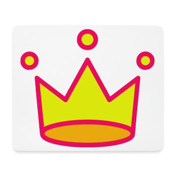 Crown Icon - Mousepad (Querformat) - Weiß - Vorne