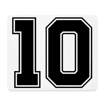 10 - Mousepad (Querformat) - Weiß - Vorne