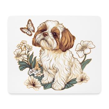 Shih Tzu - Mousepad (Querformat) - Weiß - Vorne
