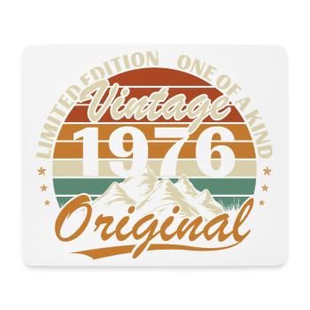 50 ans 1976 Vintage Rétro Cadeau d’anniversaire - Tapis de souris (format paysage) - blanc - Devant