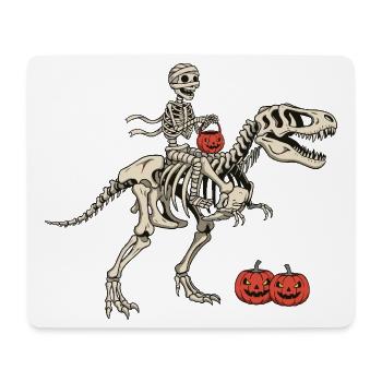 Skeleton Rider on T Rex - Mouse Pad (horizontal) - white - Front