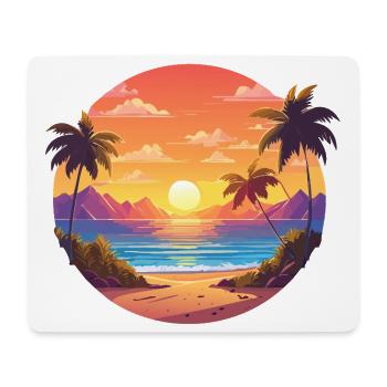 Sunset Palm Bay - Mouse Pad (horizontal) - white - Front