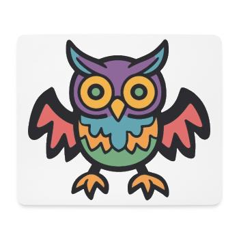 Hibou Halloween Zombie - Tapis de souris (format paysage) - blanc - Devant
