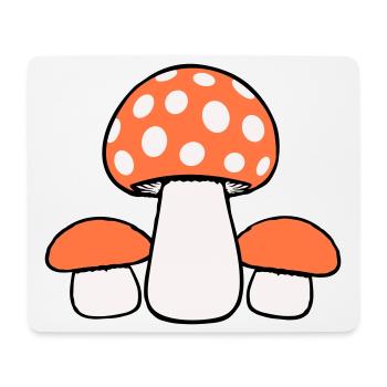 3 Pilze Drei Gruppe Gepunktet Familie Fungi Natur - Mousepad (Querformat) - Weiß - Vorne