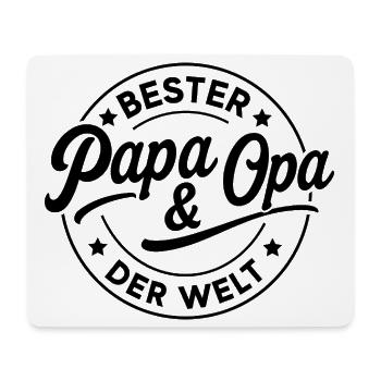 Bester Papa Und Opa Der Welt Opi Vatertag Retro  - Mousepad (Querformat) - Weiß - Vorne