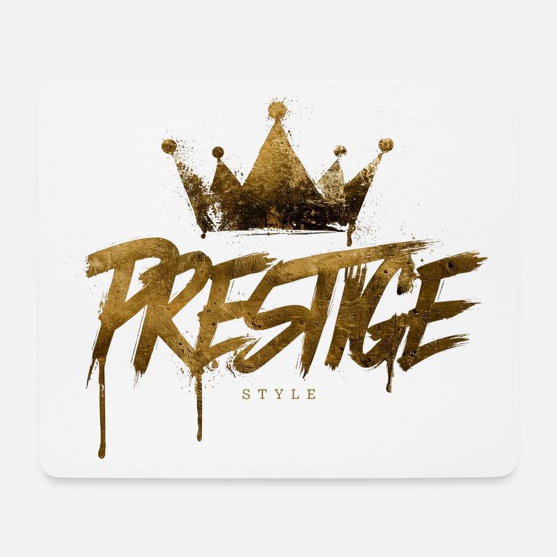 Goldene Kronenhandschrift - Mousepad (Querformat) - Weiß