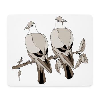 Bunte Vögel - Mousepad (Querformat) - Weiß - Vorne