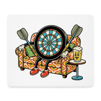 Dart & Chill - Mousepad (Querformat) - Weiß - Vorne