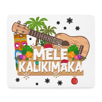 Hawaiian Ukulele Uke Christmas - Mousepad (Querformat) - Weiß - Vorne