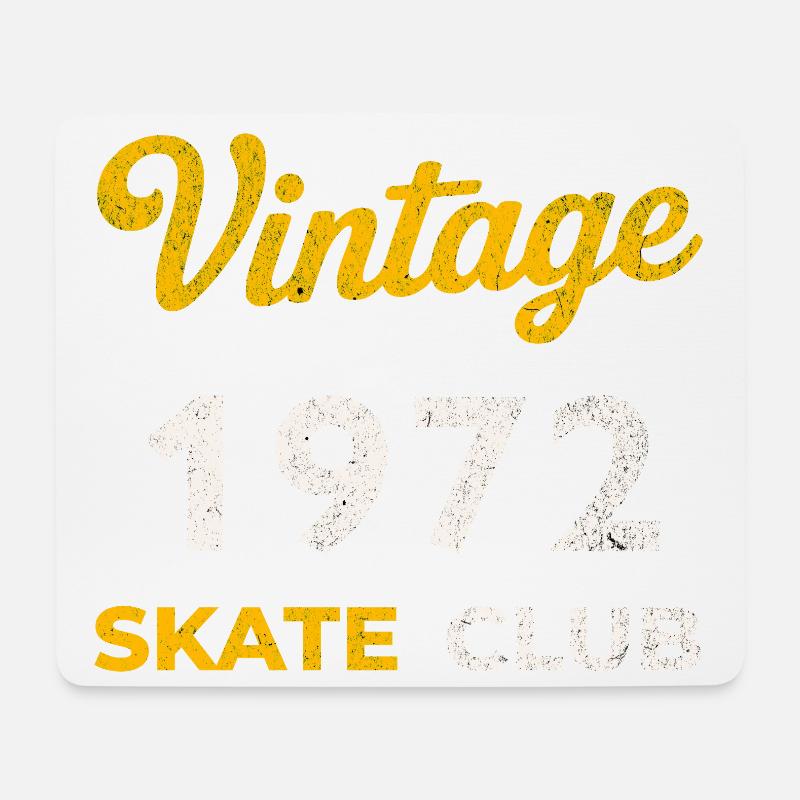Vintage 1972 Skate Club Retro Geburtsjahr Geschenk - Mousepad (Querformat) - Weiß