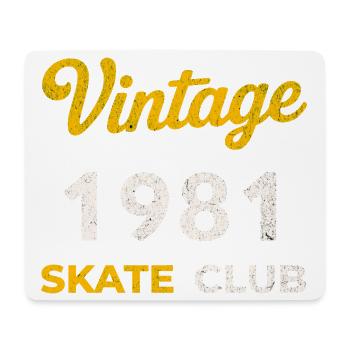 Vintage 1981 Skate Club Retro Birth Year - Mouse Pad (horizontal) - white - Front