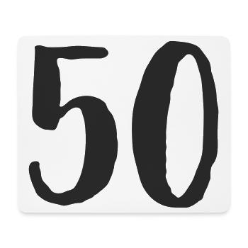 50e anniversaire Numéro Numéro Cadeau - Tapis de souris (format paysage) - blanc - Devant