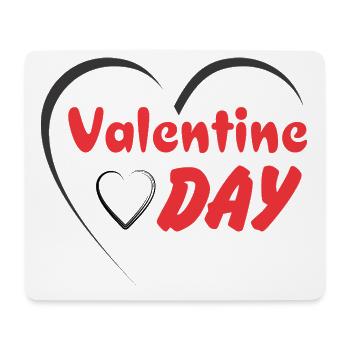 Valentinstagsherz-Schrift - Mousepad (Querformat) - Weiß - Vorne