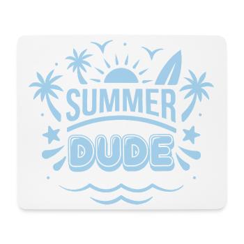 Summer Dude Surf Logo - Mouse Pad (horizontal) - white - Front