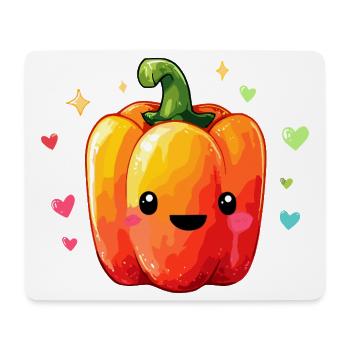 Colorful Peppers Cuddle - Mouse Pad (horizontal) - white - Front